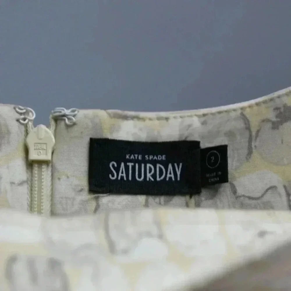 KATE SPADE SATURDAY Watercolor Dot Sheath Dress Grey‎ Boat Neck Size 2